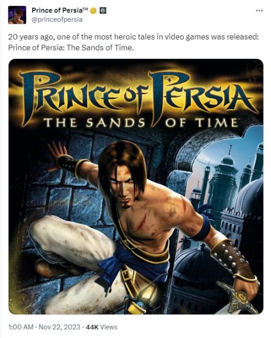 育碧宣布：《波斯王子時之砂重製版》實現重大里程碑