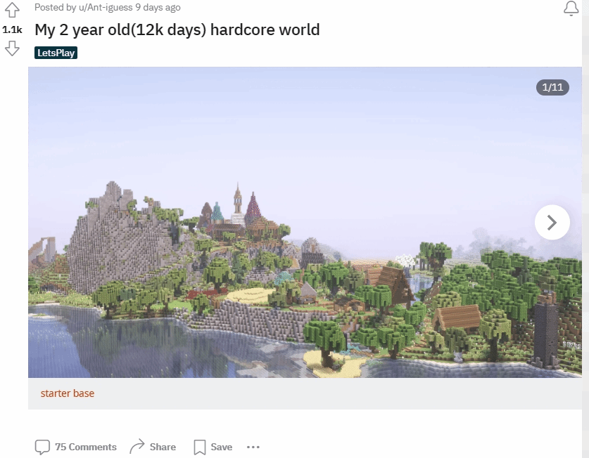 難以置信《我的世界》玩家在硬核模式中存活1.2萬天