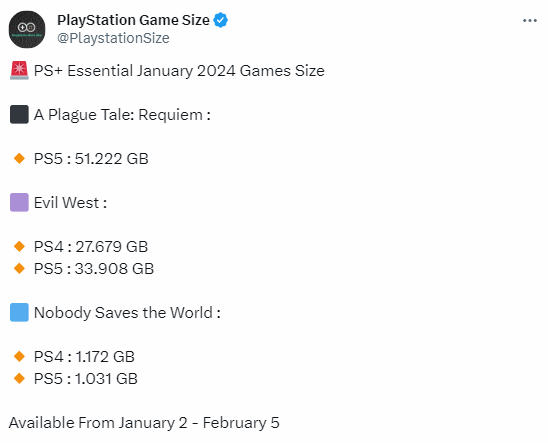 PS+1月會免遊戲大小：《瘟疫傳說安魂曲》需要51GB