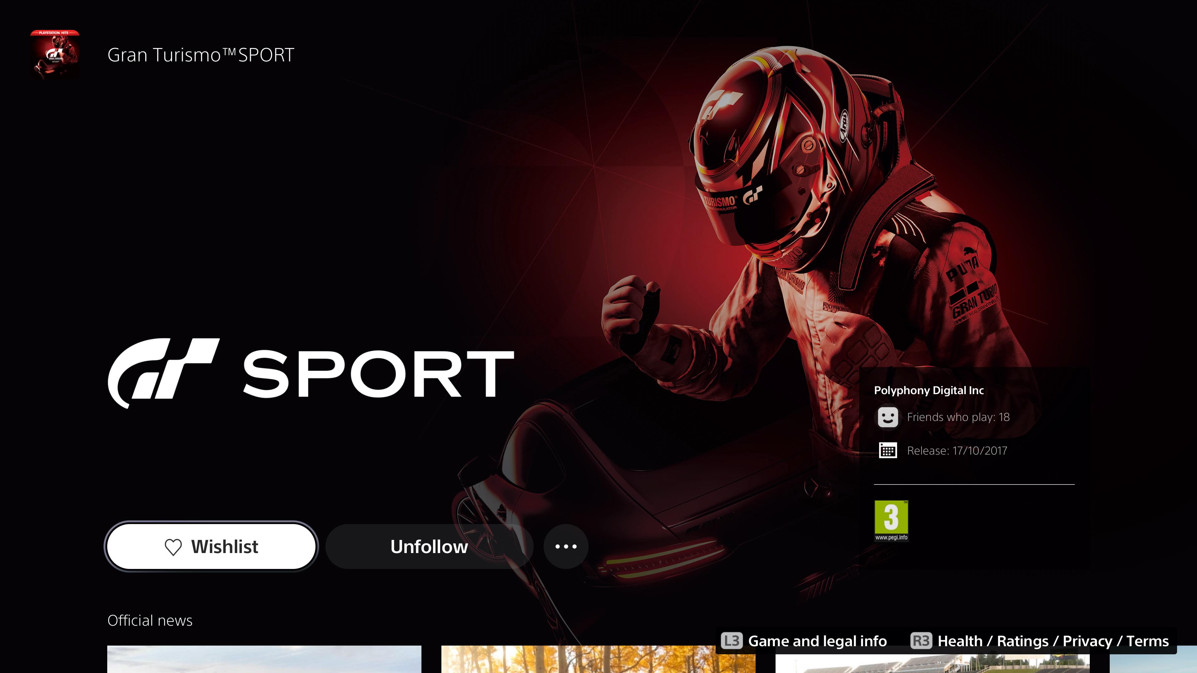 PS4獨占賽車遊戲《GT Sport》已下架 本月底徹底關服