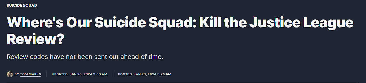 IGN吐槽《自殺小隊殺死正義聯盟》不發評測碼 被迫只能自掏腰包買