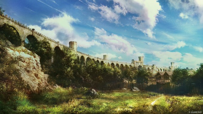 《最終幻想16》分享新藝術作品：贊布雷克的山谷小徑