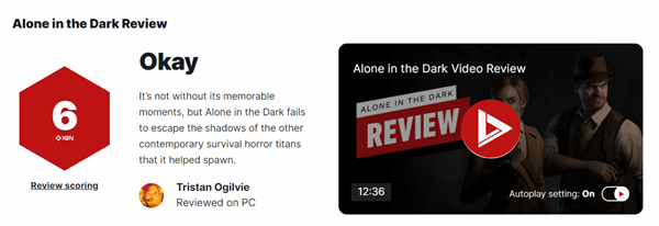《鬼屋魔影》IGN 6分：未能擺脫當代生存恐怖遊戲陰影