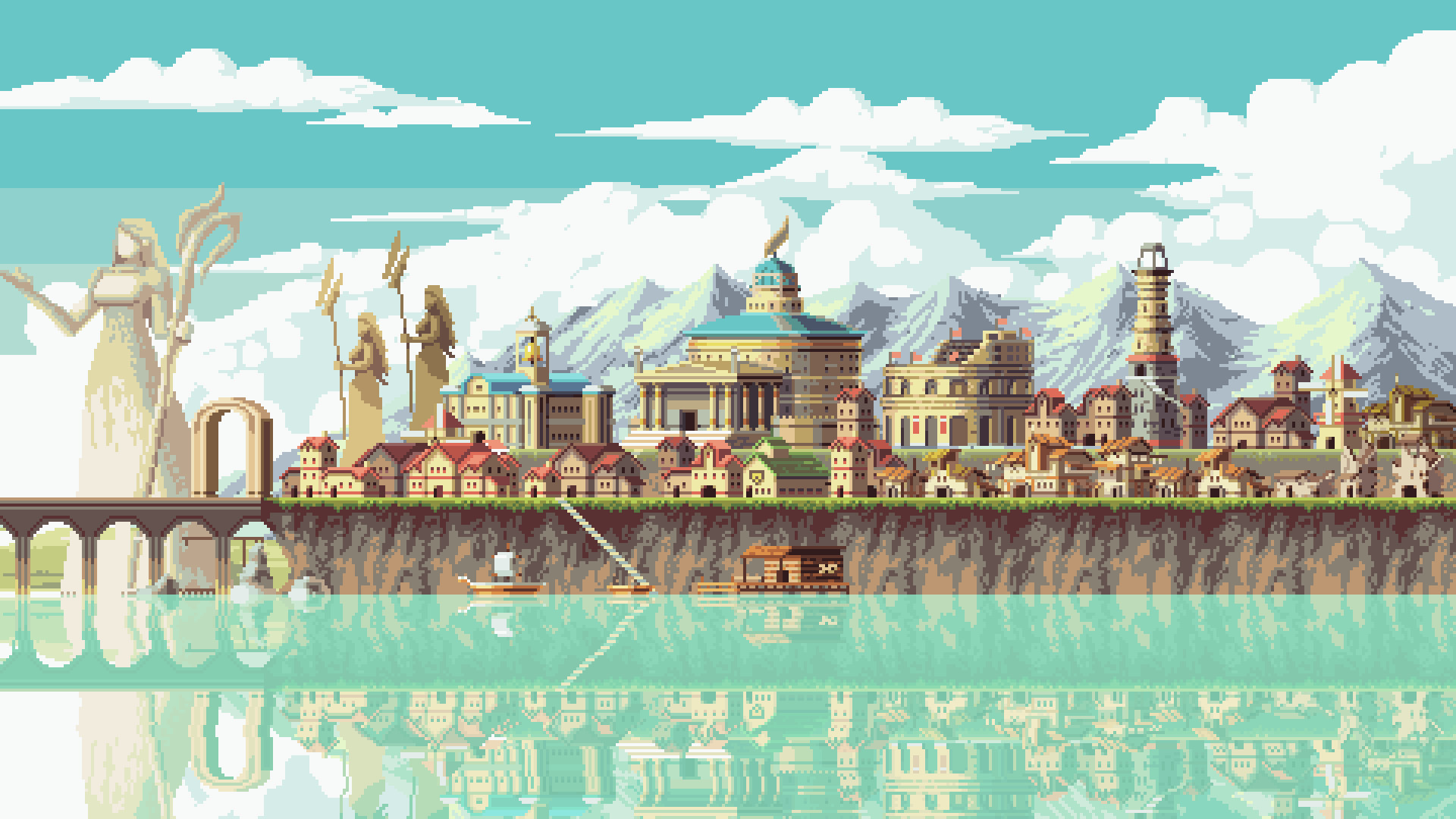 橫版城市建造遊戲《湖畔》1.0正式版在STEAM發售