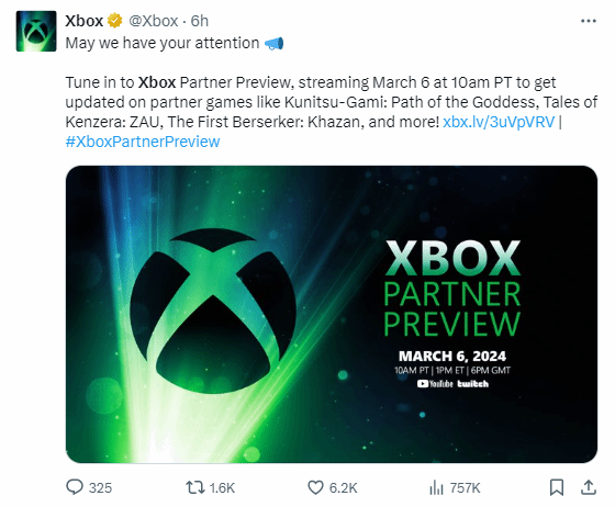 Xbox Showcase倒計時開啟：夏季發布會將於6月9日播出