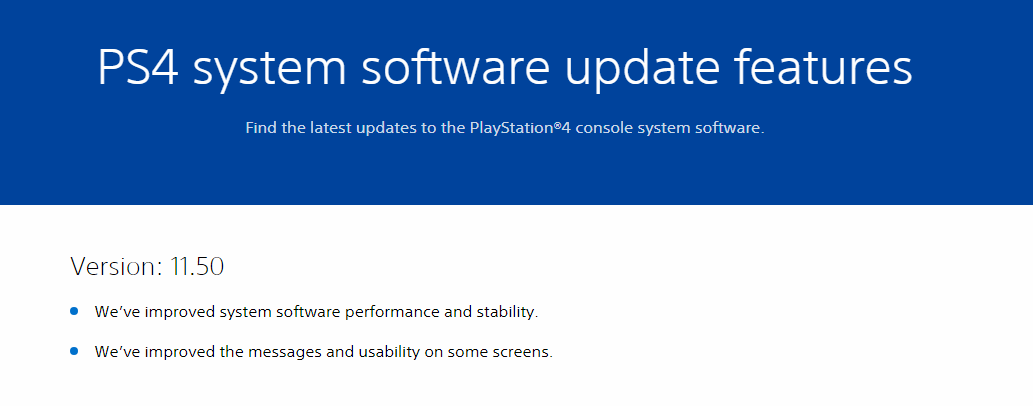 PS4也進行了固件更新：系統軟體性能和穩定性改進