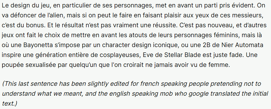 IGN法國：《星刃》女主平淡無奇 製作人沒見過女人