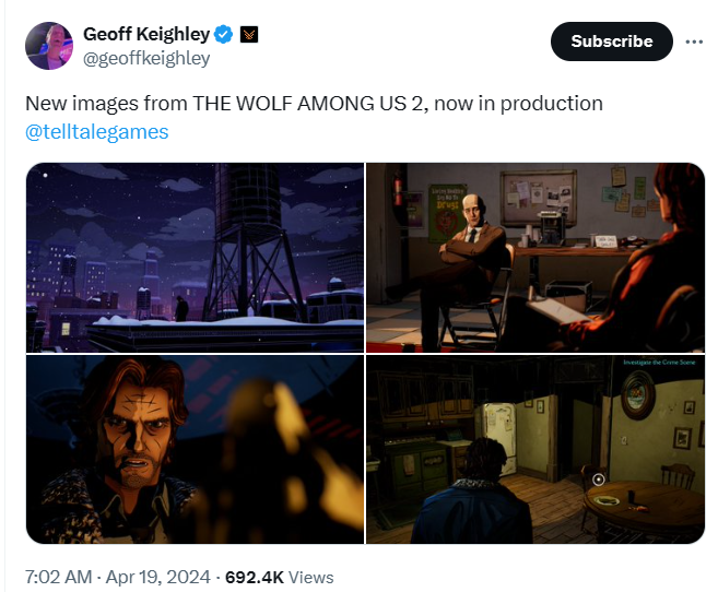 《與狼同行2》全新截圖公布該作目前仍在開發中