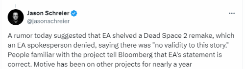 EA辟謠《絕命異次元2重製版》被取消：沒有任何事實依據