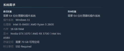 《地獄之刃2》最低配置公布：Win11、70GB固態空間